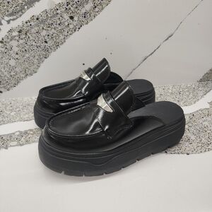 2025 Nike Air Jordan Loafer Mule in Black Spazzolato Leather | Size 9